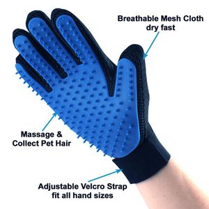 Bath Brush Cat Dog Comb Grooming Glove Pet Shedding Grooming Gloves Comb Hand Shaped Glove Five Fingers pet Clean Comb Color