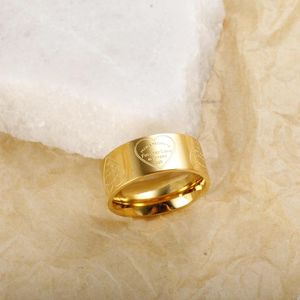 Anelli di nozze Acciaio inossidabile impermeabile Forever Love Heart Ring per donne Gioielli Gioielli