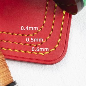 Novo fio encerado redondo de 0,6 mm para couro artesanal de costura de costura de poliéster cera de cera revestida com carteira trançada sela Acessórios DIY