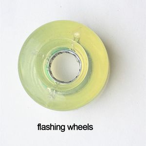 Hot Original Light Wheels Without Bearings Led Flashing Traditional Double Roller Skates Wheel PU Round Roller Shoes Wheels IB80