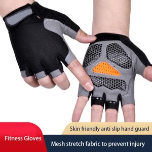 Bisikletle Slip Anti-Sweat Erkek Erkekler Kadın Yarım Parmak Eldivenleri Nefes Alabilir Şok Anti-SPOKLAR Bisiklet Bisiklet Eldiveni 8 Renk