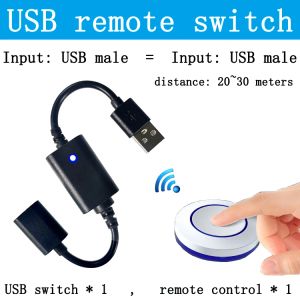 充電器ワイヤレスリモートコントロールスイッチ433MHz RF USBランプファン供給バッテリー充電器パワーバンクアダプターオン/オフプラグケーブル