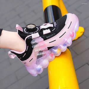 Повседневная обувь Spring Children девочки мальчики PU кроссовки малышкой детские модные розовые теннис высококачественные спортивные квартиры размером 26-39#