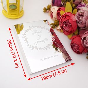 Livro de convidados de casamento personalizado Nomes de casais personalizados Livro de visitas a decoração de festa favorece presentes