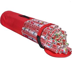 Förvaringspåsar inpackning papperspåse julklapp wrap arrangör butiker upp till 24 rullar 40 tum klart med handtag