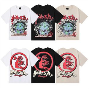 Hellsshirt Mens футболки с коротким рукавом футболка мужчина женщин высококачественная уличная одежда хип-хоп