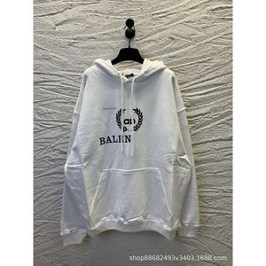 Hoodies Designer Women Rätt version av B Family's New Wheat Ear BB tryckt för våren och sommaren. Par trend mångsidig mode casual hoodie ins in