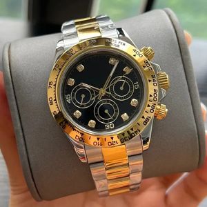 U1 Top AAA Automático Mecânica Mecânica Assista Panda Designer de luxo Moda Moda Diamante Meteorite Dial Face Dial Dobring Buckle Sapphire Daytonas Designer Relvadores de pulso