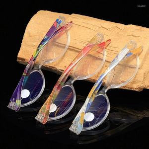 Sonnenbrille modische gedruckte Antiblau-Licht-Presbyopie-Brille für Männer und Frauen hochauflösende elegante Midd