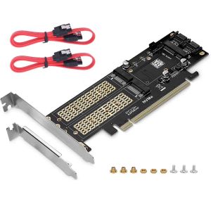 Karten 3 in 1 ngff und MSATA SSD -Adapterkarte, M.2 NVME an PCIe/ M.2 Sata SSD an Sata III/ MSATA zur Sata Converter Express Card