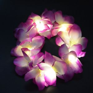 20pcs migający lekki hawaje hula luau garland wieńce koronne kwiat opaski na imprezę cosplay urodziny