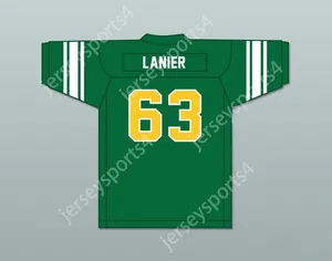 Custom eine Name Number Herren Jugend Willie Lanier 63 Maggie L. Walker Gouverneur der Schule Dragons Green Football Trikot 1 Top genäht S-6xl