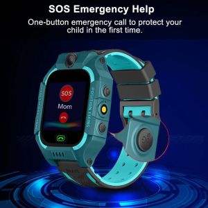 Watches 2023 Akıllı Çocuklar GPS Çağrı Mesaj Kartı Sim Su Geçirmez Çocuklar İçin Akıllı Sıkış S0s IOS için Fotoğraf Uzak
