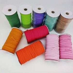 100ヤードソフトエラスティックバンドフラットカラースパンデックスハンギングイヤーロープ衣類ホームテキスタイル縫製物