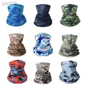 Fashion Face Masks Neck Gaiter UV Protection Ice Silk Face Cover Neck Tube Outdoor Sports Bandana Scarf Breathable Hiking Scarf Neck Gaiter Camo Army Bandana 240410