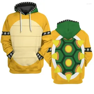 Herren Hoodies Bowser 3D Printed Hoodie Männer für Frauen Harajuku Streetwear Fashion Sweatshirts Jacke Cosplay Kostüme
