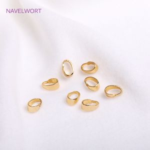 18K Gold Plated Pendant Pinch Bail Clasp, 6*3mm Necklace Pendants Connector Clasps DIY Jewelry Making Accessories Wholesale