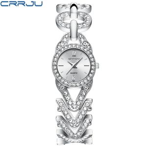 CWP 2021 Women Watches Crrju Reloj Mujer Classic Fashion Bling Diamond Braccialetti Dress Owatch da polso per donne in acciaio inossidabile 330B