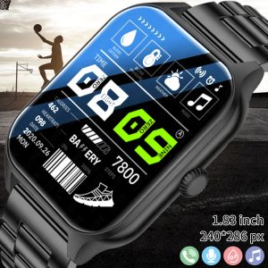 Uhren Lige 1,83 Zoll Neue Bluetooth Call Smart Watch Männer Voll Touchscreen Custom Watch Face Sports Bracelet Health Monitor SmartWatch