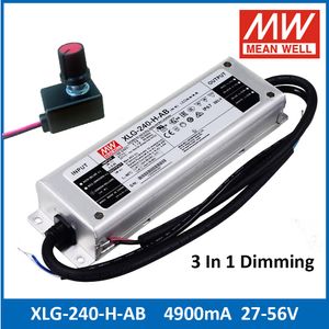 Mean Well XLG-240-H-AB 240W 27-56V 4900MA Konstant Power LED-förare Meanwell Växling av strömförsörjning med Dimmer 3 i 1 Dimning