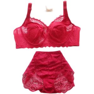 34-48B C D E F G H Plus Size Women's Floral Bra & Brief Set Lingerie Large Size Underwear Femme Sexy Bra And Panty Set