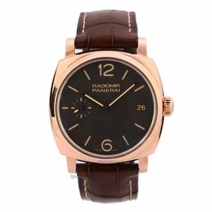 Mäns Watch Gift Panerrais Temperament Watch Sapphire Mirror Swiss Automatisk rörelse Storlek 44mm Cowhide Strap With Original Needle Buckle F22Y