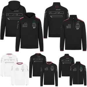 2024 F1 Team Hoodie Formel 1 Fahrer in voller Länge Reißverschluss Softshell Jacket Racing Fans Kapuzenpullover Sweatshirt Männer Frauen 1/4 Reißverschluss Schweiß Hoodie