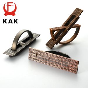 Kak Tatami versteckte Türgriffe Zinklegierung eingebrauchter Flush -Abdeckungsbodenschrank Griff schwarzer Bronze Möbelgriff Hardware