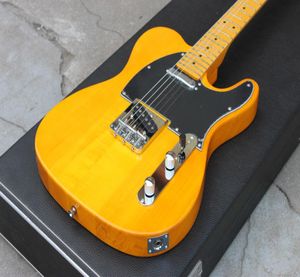 Özel Mağaza 03952 Amerikan Deluxe Akçaağaç Doğal TL Elektro Gitar Butterscotch Sarışın Siyah Pickguard Akçaağaç Boyun Dot Kişi