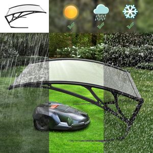 Durable Canopy Sun Shelter Awning Garage Roof Robot Lawn Mower Portable Black Silver Garden Shades /French Delivery 100X78cm New