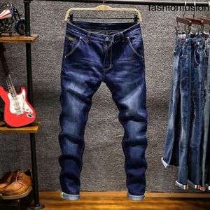 Jeans da uomo 6 colori strappato magro in difficoltà distrutte slim fit fori ginocchini elasticosi pantaloni in denim modella casual per gli uomini