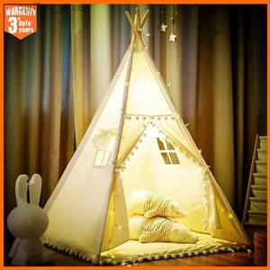 Leksakstält 1,6 m/1,3 m barntält Spela hus wigwam för barn bärbara barn tipi tält teepee småbarn boll pit flicka slott lekrum l410