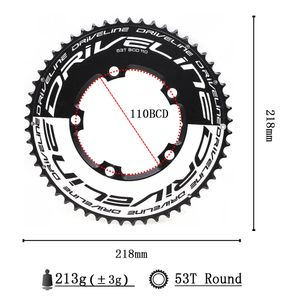 DRIVELINE CNC 50/52/53/54/55/56/58T road bike TT chainring 110BCD 9/10/11s