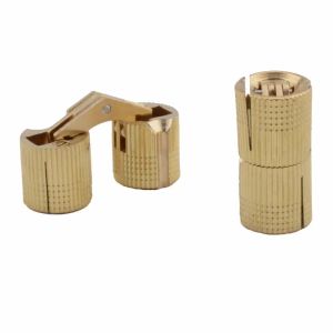 Copper Barrel Hinges Cylindrical Hidden Cabinet Concealed Invisible Brass Hinges Mount For Furniture Hardware