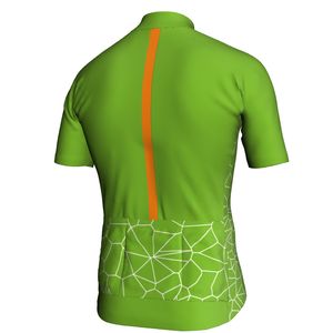 Grön kort ärm toppvägscykeljacka, cykelkläder, cykeltröja, MTB -skjorta, rida slittröja, populär skjorta