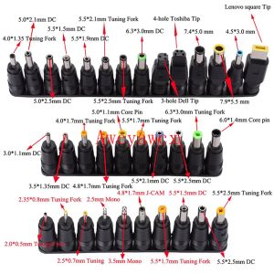 34pcs Universal 5,5 mm 2,1 mm DC Wechselstromanbieter -Tipps -Stecker für HP Asus Acer Samsung Laptop Ladegerät Convert Plug -Buchse