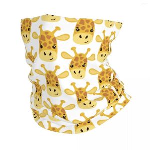 Lenços giraffa fofa animal infantil face cabeça bandana pescoço gaita estampada balaclavas máscara lenço de lenço quente pesca na cabeça adulta inverno