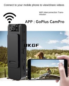 カメラUKGF L8カメラ小型ビデオカムコーダーポータブルマイクロwifiミニカメラボディカムポケットループ録音カムナイトビジョン磁気