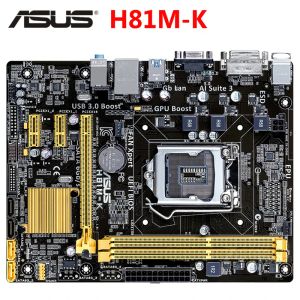 Płyty główne ASUS H81mk Motherboard Micro Atx H81mk LGA 1150 Systemboard H81M DDR3 dla Intel H81 16 GB Desktop Teboard Użyto USB 3.0 H81mk