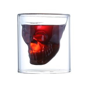 Skull Crystal Glass Shot Whisky Bottle Water Cup Creative Gothic Wine Vodka Decanter Transparent Drinking Mug Bar Drinkware