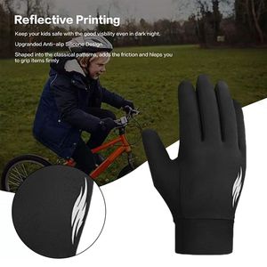 831c Kids Winter Runges Gloves Winter Bike Snow Snow Gloves Black для бега, езды, езды на велосипеде, походов