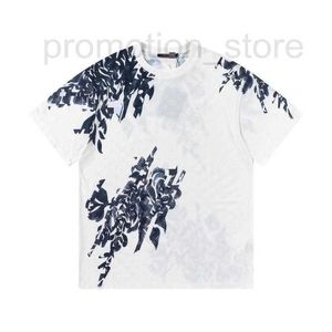 Herr plus tees polos designer chaopai 2024 bläck jacquard brev sommar ny och kvinnors runda hals kort ärm t-shirt avslappnad topp lös havre3