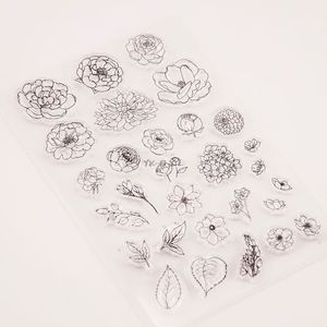 Flower Silicone Clear Seal Stamp Diy Scrapbooking Emunching Fotoalbum Dekorativt papperskort Craft Art Handmade gåva