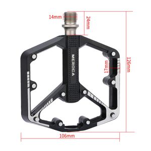 Mountain Bike Pedal Non-Slip Aluminium Alloy 106mm bred MTB Dammhylsa cykelcykeltillbehör