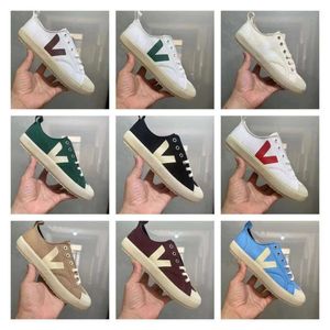 Herren -Trainer lässig Vejaon Sneaker 2024 Französisch Brasiliengrün Earth Green Low Carbon Life V Bio -Baumwolle Flat Plattform Sneakers Frauen klassische weiße Designerschuhe