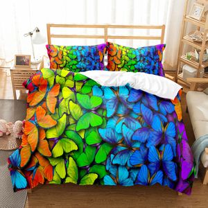 Butterfly Art Duvet Capa Conjunto da UE Single Double King Us Twin Full Queen Cal Children Bed Rothen Set