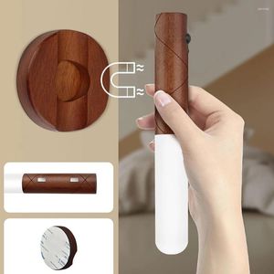 Wall Lamp Motion Sensor Indoor Wooden Sconce Stepless Dimming USB Rechargeable Wireless Light For Bedroom Stair Hallway Kitchen