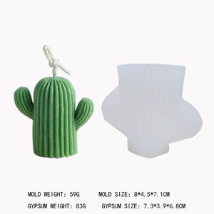 Söt kaktusljus mögel silikon mögel aromaterapi gips handgjorda gör kit tvål hantverk mögel diy gåvor hem dekoration