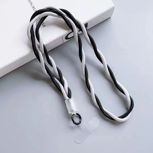 Smart Phone Double Strand Lanyard Nylon Personlighet Tvåfärg matchande mode matchande researbete lämpligt