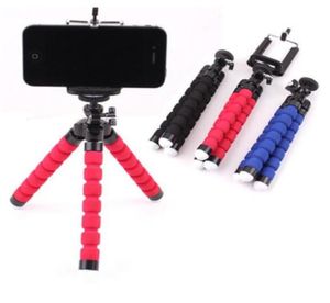 Elastyczne ośmiornica statywu uchwyt na telefon selfie Stick Universal Stand Bracket do telefonu komórkowego lub kamery samochodowej Selfie Monopod2095795